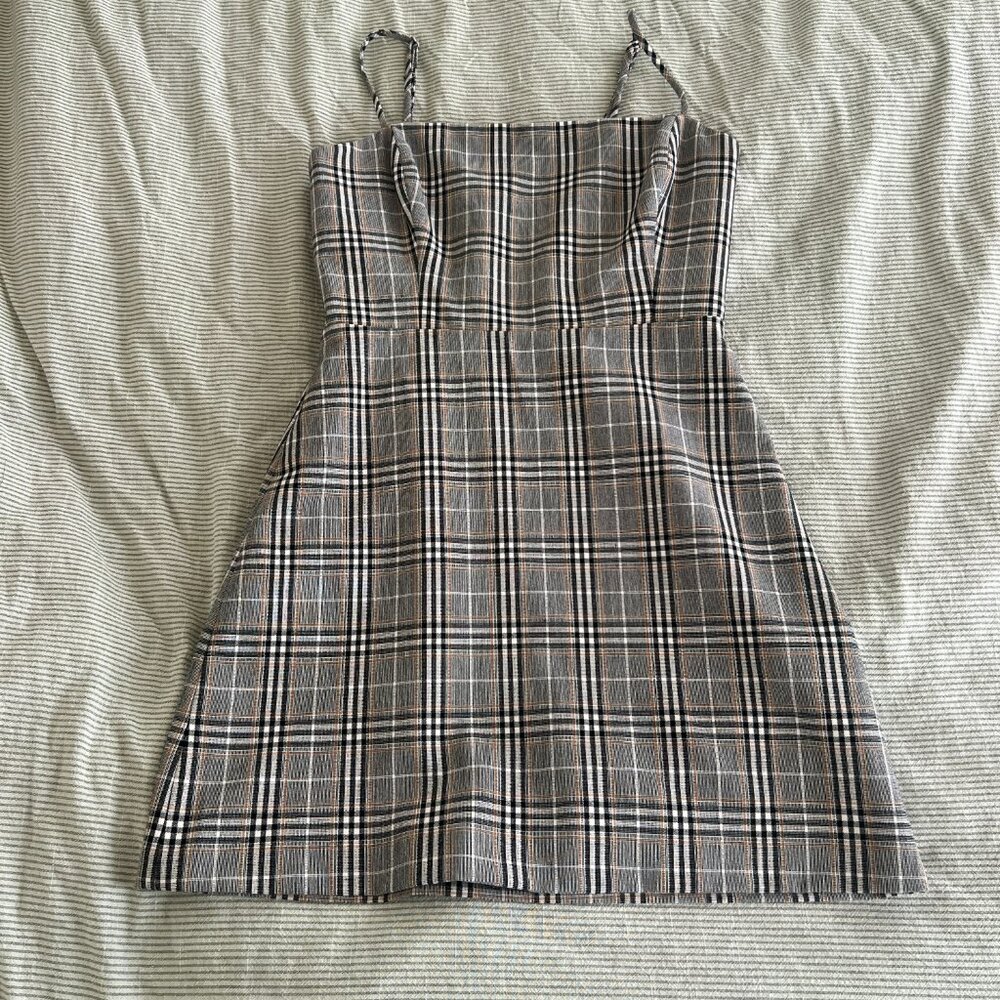 Aritzia Wilfred Class Mini Dress Plaid